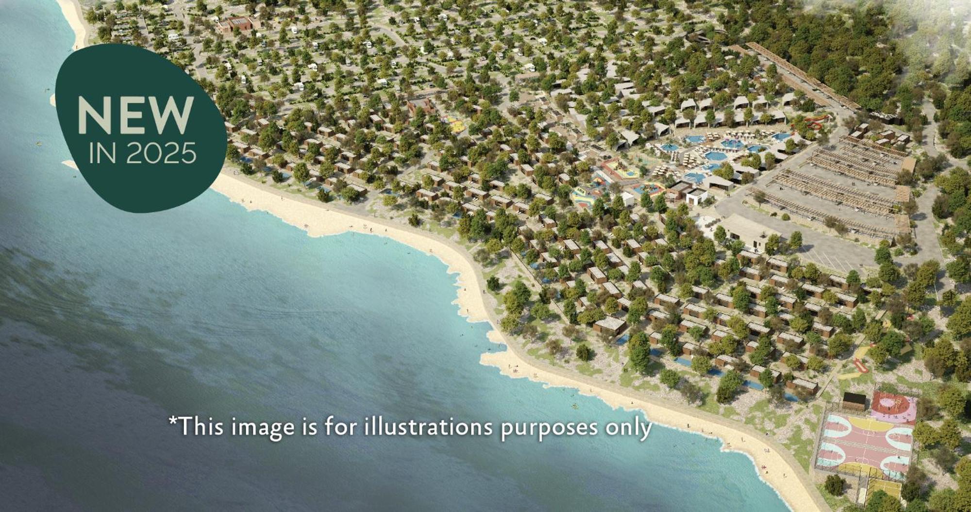 Aminess Style Glamping Villas & Holiday Homes Atea Njivice Dış mekan fotoğraf Aerial view of the resort